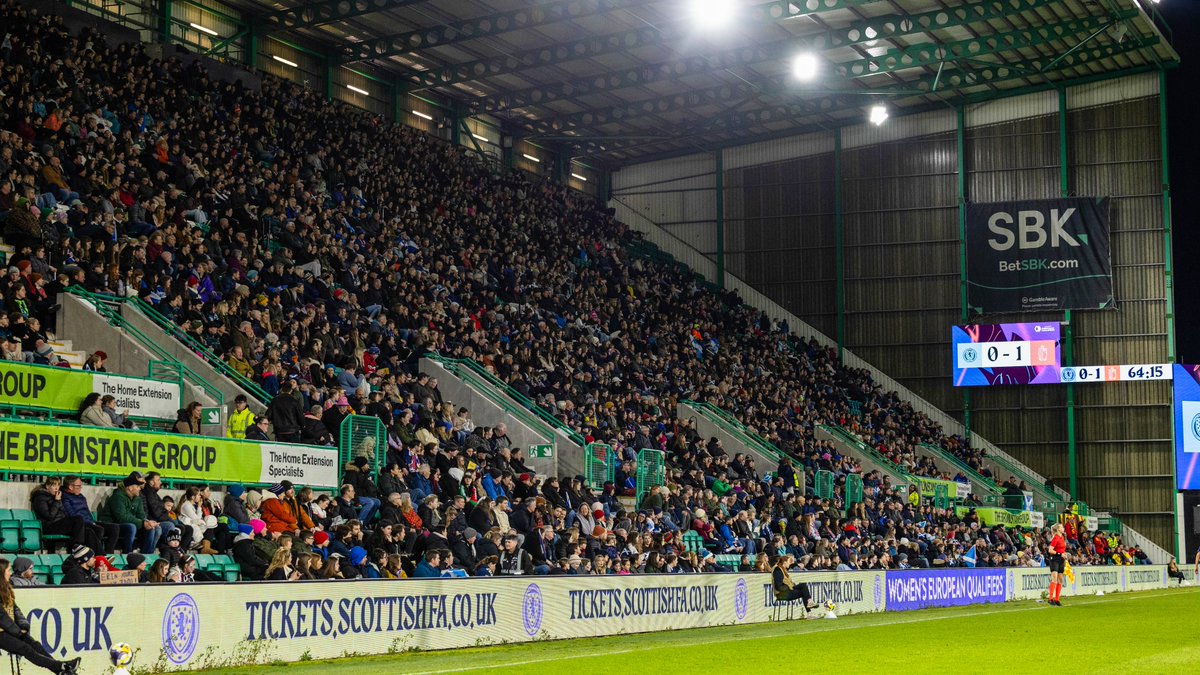 ScotlandNT's tweet photo. 👏 A huge thank you to everyone at Easter Road – and watching on from home – for your support this evening.

You drove us on to the very end 💪

#SWNT | #SCOBEL https://t.co/xWE7mo4sJm