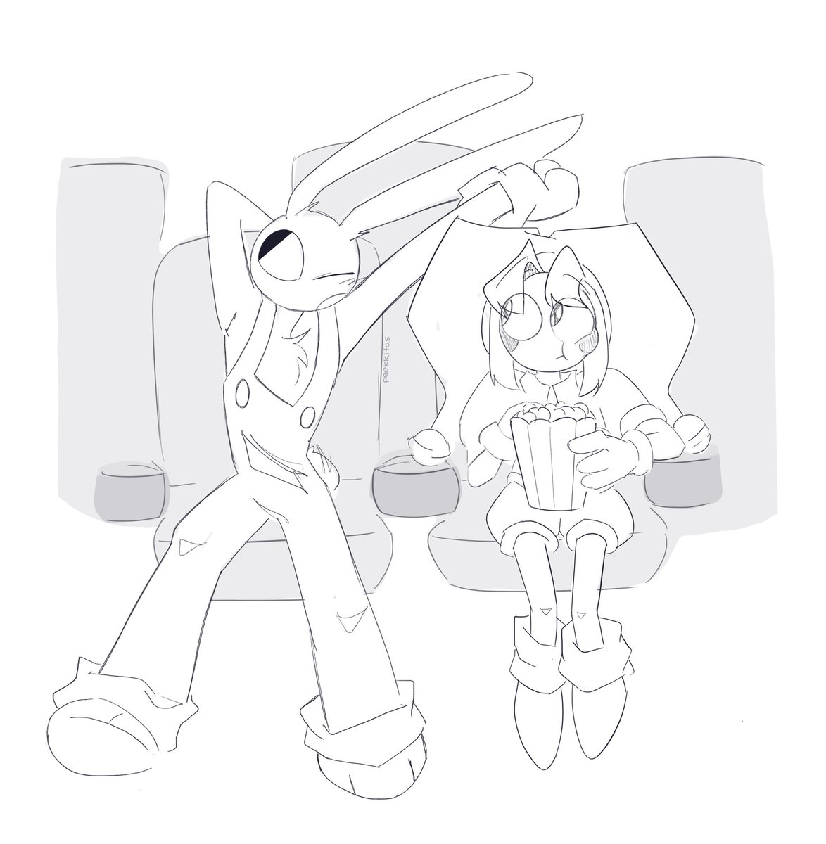 peekkitas's tweet image. And his arm never went down, the end. 
( 1/2 ) 
#funnybunny #jax #pomni #tadc