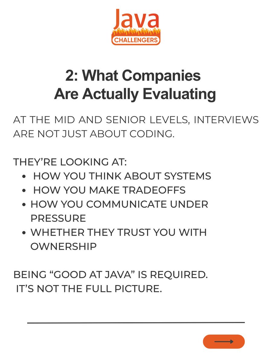 RafaDelNero's tweet image. Being a good #Java developer is not the same as being a strong interview candidate.

If you’re stuck between interviews and offers, you don’t need more grinding. You need clarity.

Book a Career Diagnosis Session here: bit.ly/4j5lLfb?utm_so…