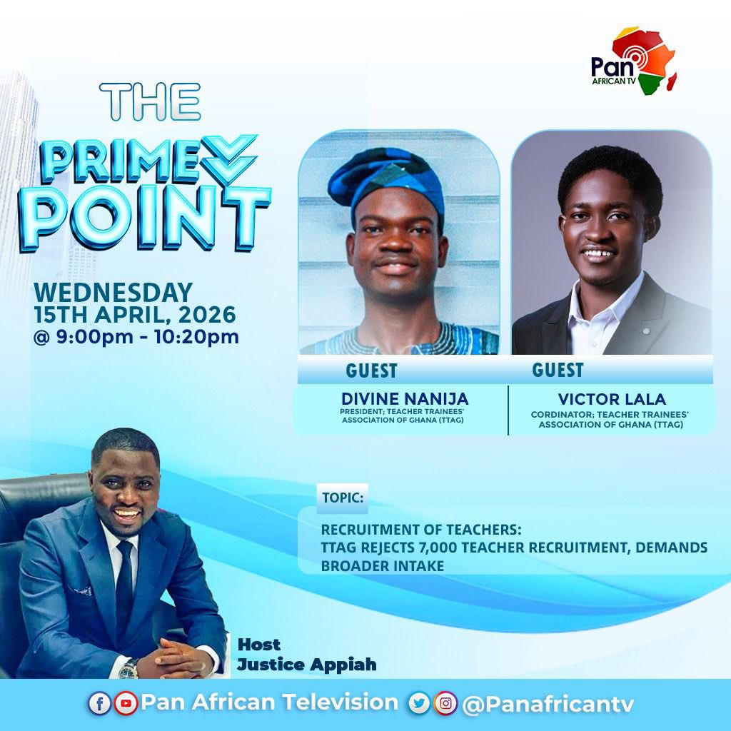 🗓️ 𝐖𝐞𝐝𝐧𝐞𝐬𝐝𝐚𝐲, 𝟏𝟓𝐭𝐡 𝐀𝐩𝐫𝐢𝐥, 𝟐𝟎𝟐𝟔
⏰ 9:𝟎𝟎𝐩𝐦 – 𝟏𝟎:𝟐𝟎𝐩𝐦

#TTAG #TeacherRecruitment #EducationMatters #ThePrimePoint