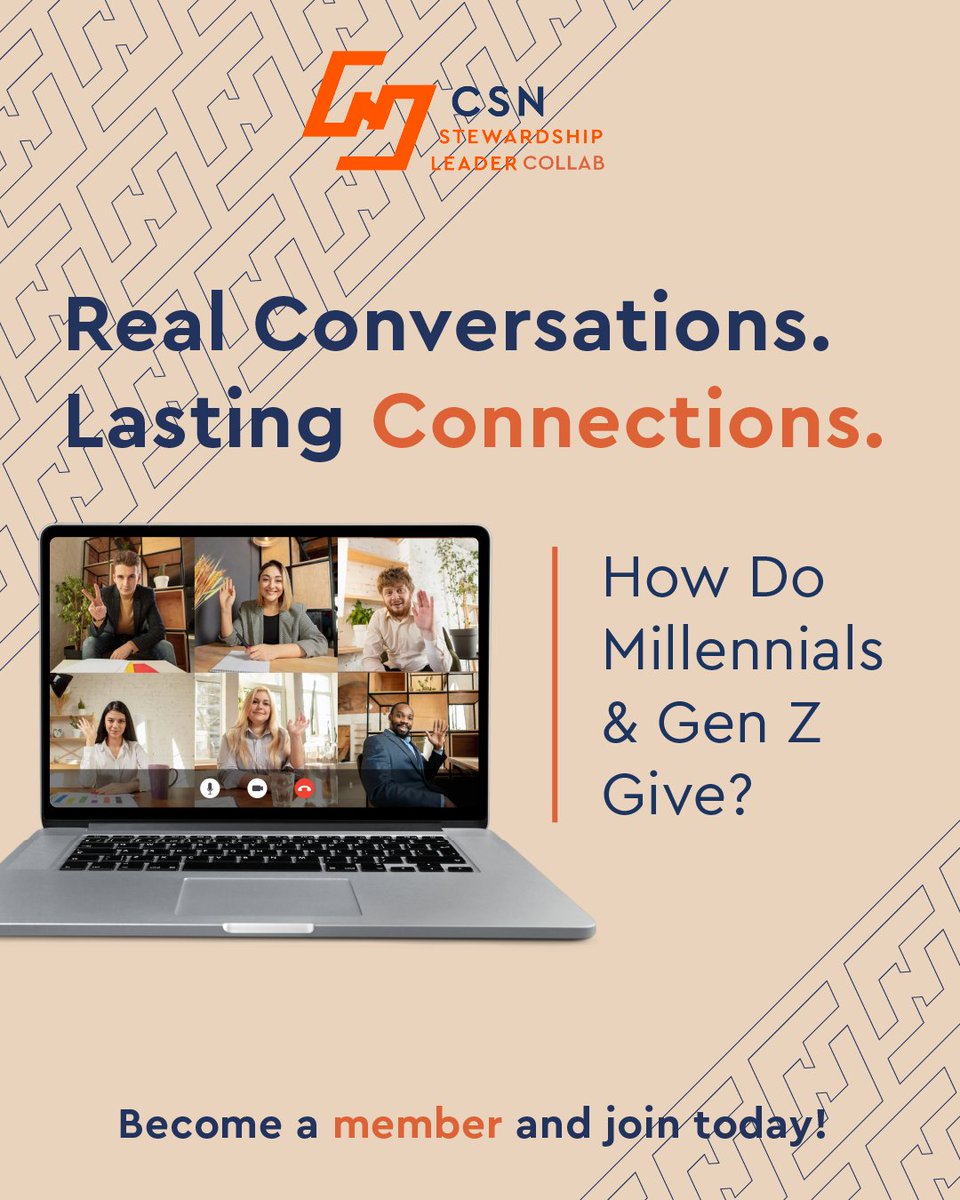Every month, our membership gathers for life-giving and practical conversations around key topics in ministry. Tomorrow, we’re meeting to discuss how to disciple Millennials and Gen Z into lifelong generosity.

Become a member to join the conversation ➡️ …rship.christianstewardshipnetwork.com