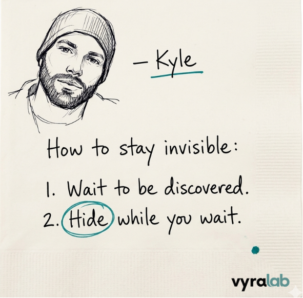 Kyle_Vyralab's tweet photo. I've watched hundreds of talented people stay invisible online.

The pattern is almost always the same:

They wait until they have proof.
They wait until their idea is "ready."
They wait until they have permission.
They wait until the algorithm "feels right."
They wait until their work is "good enough."
They wait for the right moment to start posting.
They wait for the right platform to start posting on.
They wait until someone bigger notices them first.

They wait.

The people you actually remember in any field had one thing in common.

They started before they were ready.
They posted the messy version.
They shipped the rough draft.

They put out the work that made them flinch a little.

And then they did it again the next day.

The real trick is being undeniable enough that hiding stops being an option.

Want the full system I use to help people get out of the waiting room and into the room?

Comment "VISIBLE" and I'll send it your way.