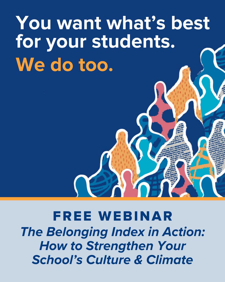 WeAreSpringtide's tweet photo. Join us on Thursday, April 16, at 3:30 p.m. ET for a free webinar on how to cultivate and strengthen belonging within your school. Learn how educators, principals and administrators can help students flourish. Sign up for free: https://t.co/KDIs2CsJ8e https://t.co/H6mW0YoCKW