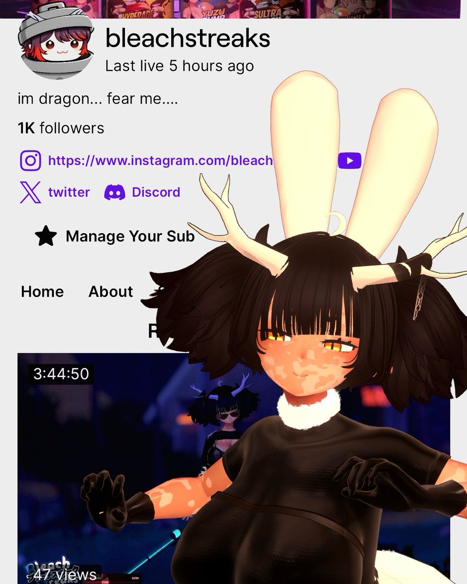 bleach_streaks's tweet image. We hit that 1k baby!!! 
 #twitch  #streamer