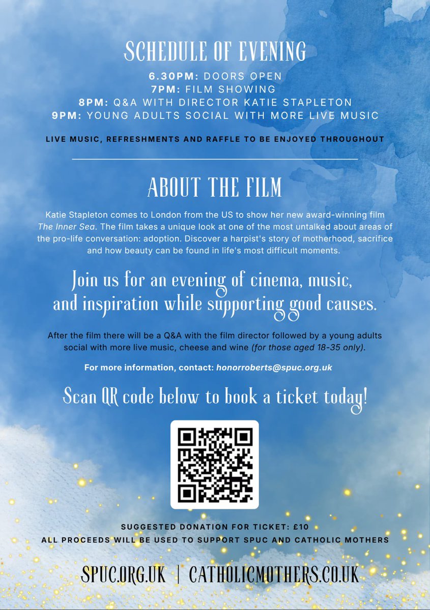 CatholicMothers's tweet photo. Join the Catholic Mothers Apostolate and @spucprolife for an event of Cinema and Live Music to celebrate Life! 

Limited places available, book now to avoid disappointment!!! 

https://t.co/A3w2fz4LEx https://t.co/9uA0MQwBj1