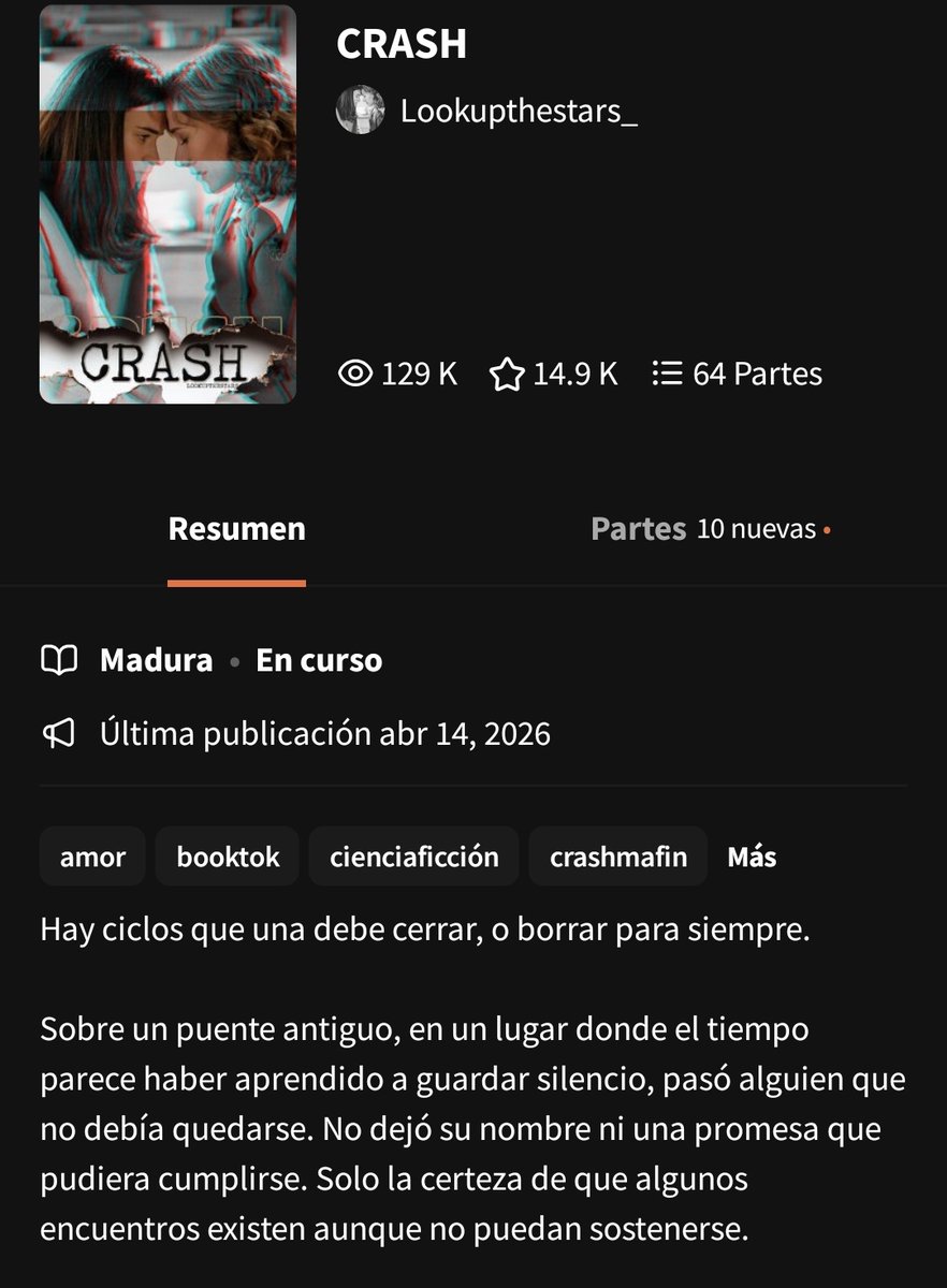 MelisBob_13's tweet image. Pues he acabado CRU2SH es hora de comenzar con este viaje 😶‍🌫️🤭✨️
#crash @Lookupthestars7  
#mafin