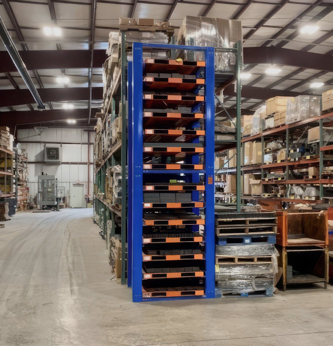 LeanMfgProducts's tweet photo. With decades of experience and a commitment to innovative manufacturing, CenMac Metalworks has built a reputation for helping their customers bring complex metalworking projects to life with accuracy and reliability.  

As their number of active projects increased, traditional methods for storing work-in-progress parts and materials became difficult to manage.  

After installing multiple LEAN Work Cell Staging Racks for WIP parts, CenMac reduced its footprint and overall handling time with high-density storage designed to create a simpler, more accessible system for facility operators.

Learn more about the our metal storage systems @ https://t.co/ewRD82DkMd