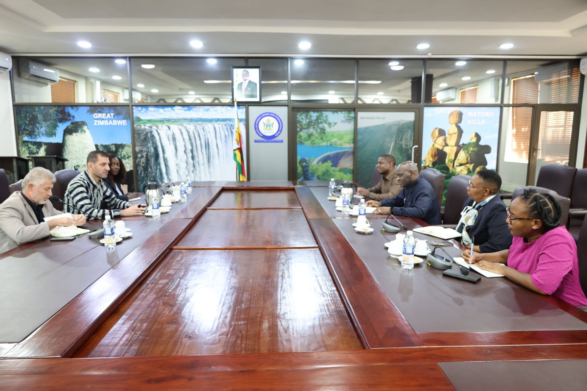 This Tuesday, the Secretary for Foreign Affairs and International Trade, Ambassador Albert Chimbindi, received a courtesy call from the Palestinian Ambassador to Zimbabwe, H.E. Tamer Almassri, in Harare. 
The engagement underscored the longstanding solidarity and deep-rooted