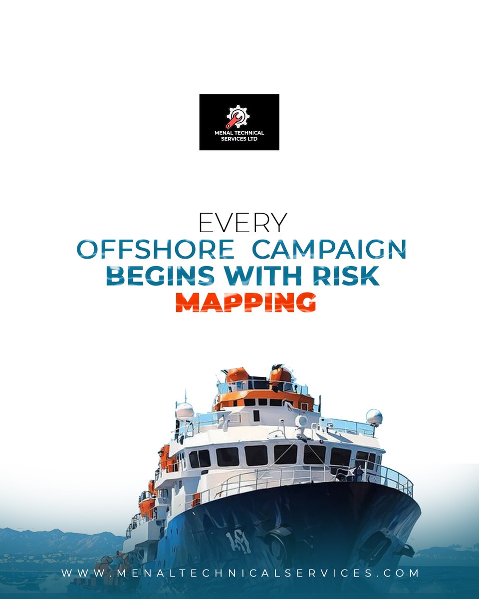 MenalTechnical's tweet photo. Every offshore campaign begins with risk mapping.

We assess:

Weather exposure
Security corridors
Port congestion risks
Vessel suitability

Structured risk assessment protects ROI.
#RiskManagement #MarineOperations #EnergyLogistics https://t.co/MppnuMaMKn