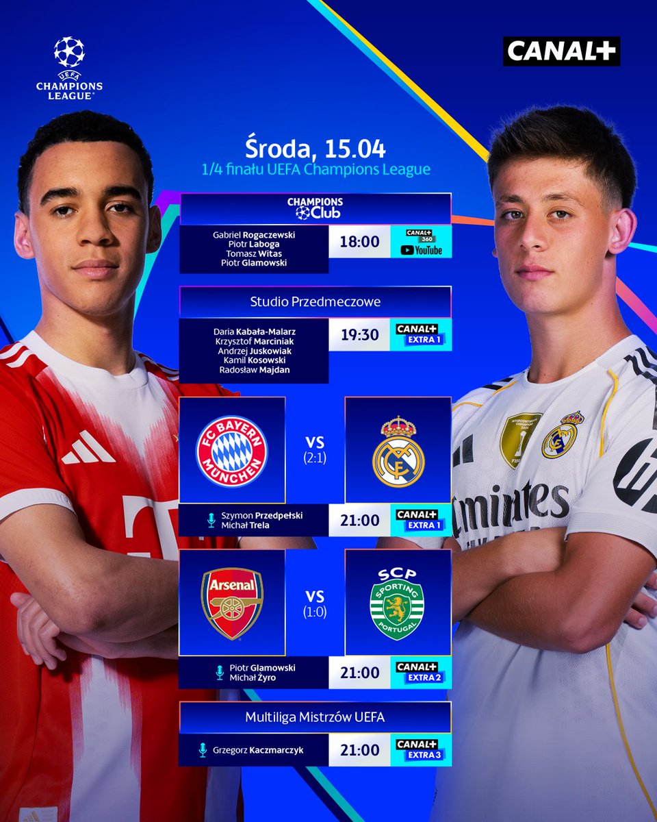 CANALPLUS_SPORT's tweet photo. Jak myślicie, kto dołączy do PSG &amp; Atletico Madryt i zagra w półfinale Ligi Mistrzów UEFA? 🏆

📺 Oglądaj w CANAL+: https://t.co/XS8msOYQlF https://t.co/xFNc8MEzVH