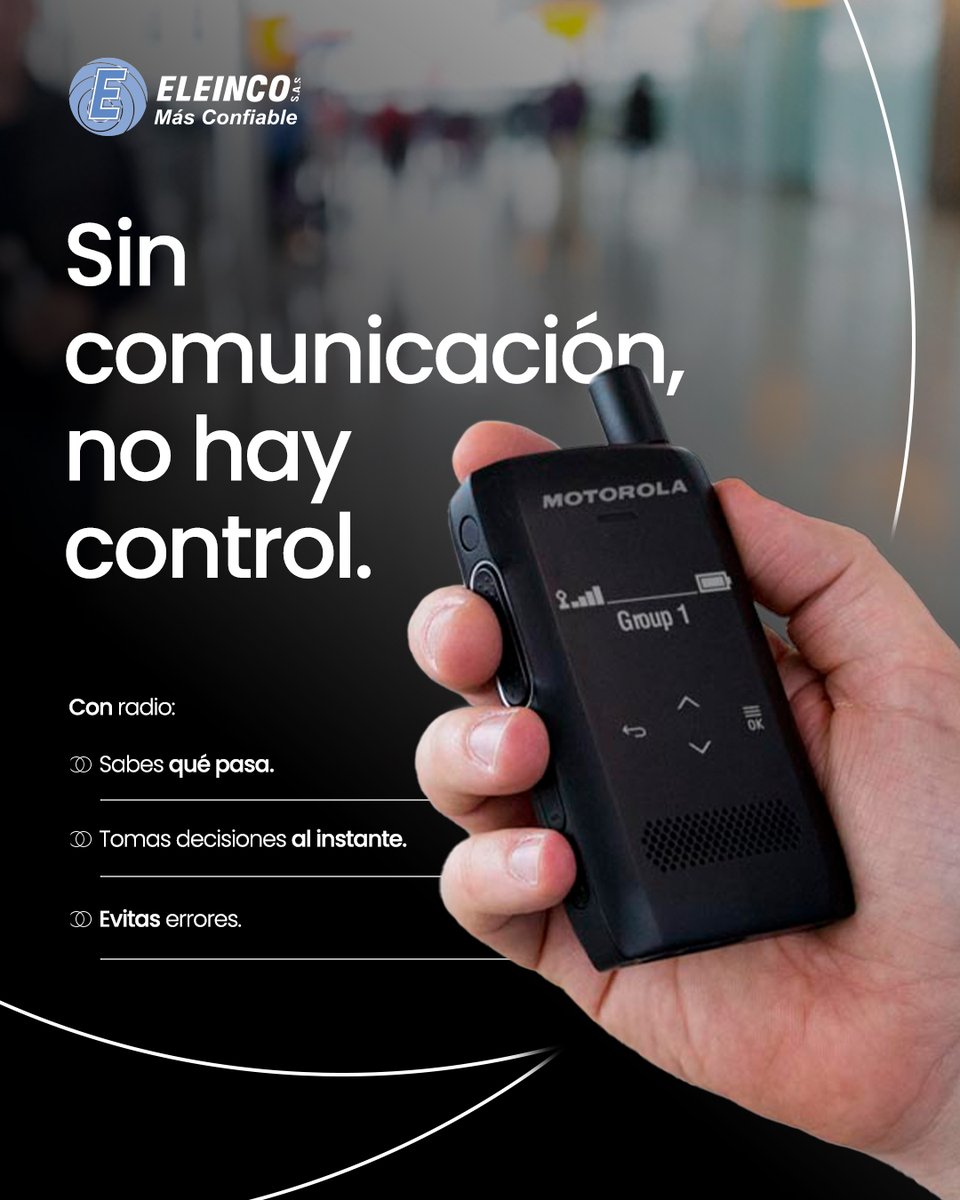 eleinco's tweet photo. 📡 Sin comunicación, no hay control.

Mantén a tu equipo siempre conectado con las soluciones de radiocomunicación de Eleinco. Obtén información en tiempo real, toma decisiones al instante y reduce errores en tus operaciones.

Contáctanos y fortalece la eficiencia de tu empresa. https://t.co/5uyOb79TlV