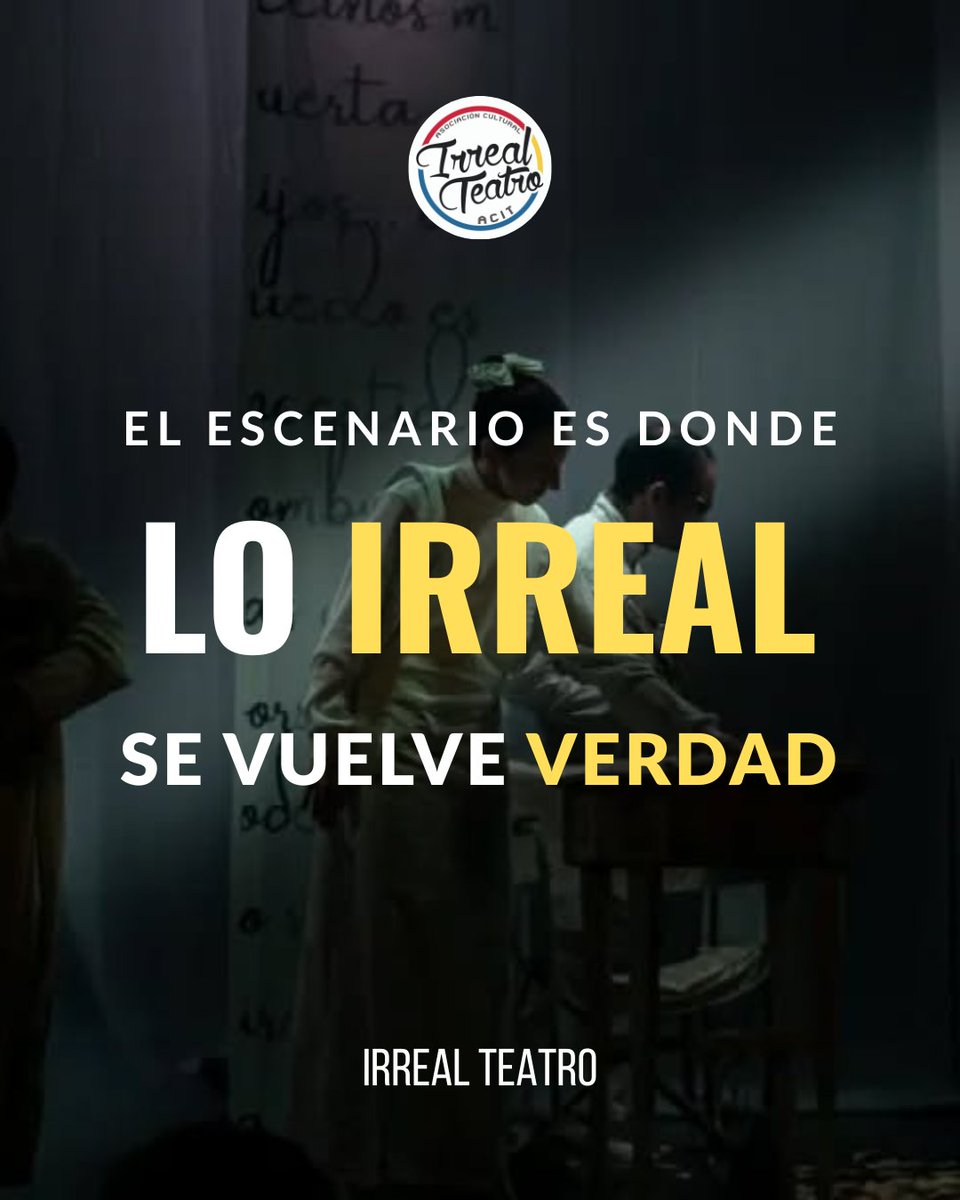 lairreal's tweet photo. Irreal Teatro: donde lo imposible se vuelve verdad. 

#irrealteatro #ElSalvador #colombia #teatro #cultura #arte #comunidad https://t.co/wEZrr3FZ4K