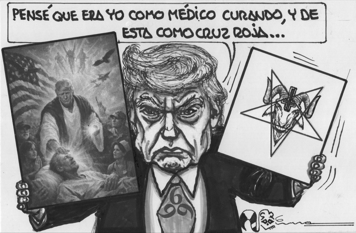 Anti Papa, Anti Cristo, Anti humano, Antipático.
El cartón de Rima en El Comentario de hoy: 666, el número de la bestia, y muy bestia