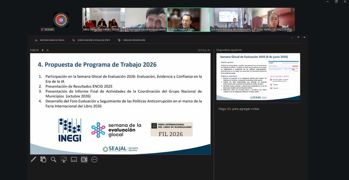 seseabc's tweet photo. JUNTA DE TITULARES DE SISTEMAS ESTATALES ANTICORRUPCIÓN.
Javier Rebelín encargado del SESEA, en reunión del Grupo Nacional, con el tema de la participación de los municipios en el combate y evaluación de la corrupción.
#seguidores https://t.co/03wBIwKZ0g