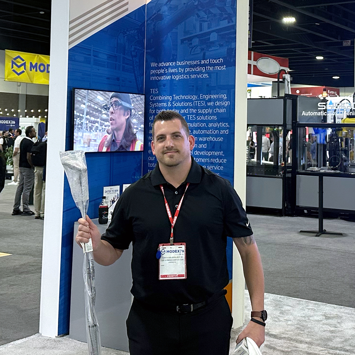 cjlamerica's tweet photo. Congrats to our latest winner! ⛳ Come rest your legs, sink a putt, and chat with our team about how we can help your operations stay on course. 

📍 Find us at Booth C10774

#Modex #Modex2026 #SupplyChainsEveryAngle #Logistics #Automation https://t.co/8feo2wMBE1