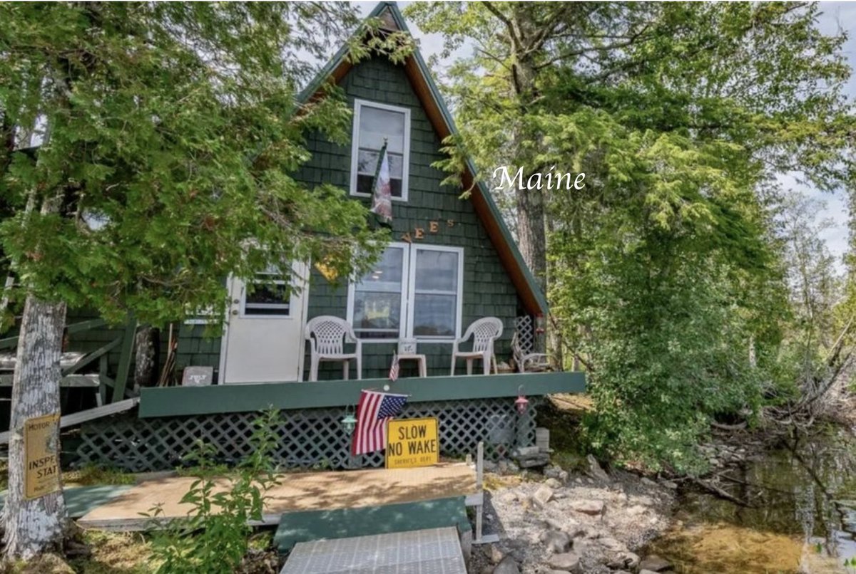oldhouseunder50's tweet image. $169K. This remarkable #Waterfront #Maine #camp on the #SebecRiver. oldhousesunder50k.com/c-1965-a-frame…
