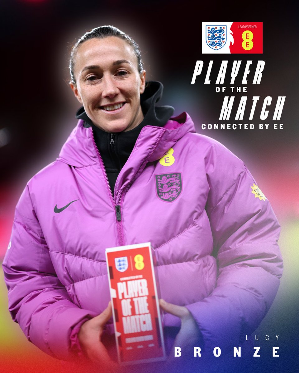 Lucy Bronze is your #Lionesses Player of the Match connected by <a href="/EE/">EE</a>🫡