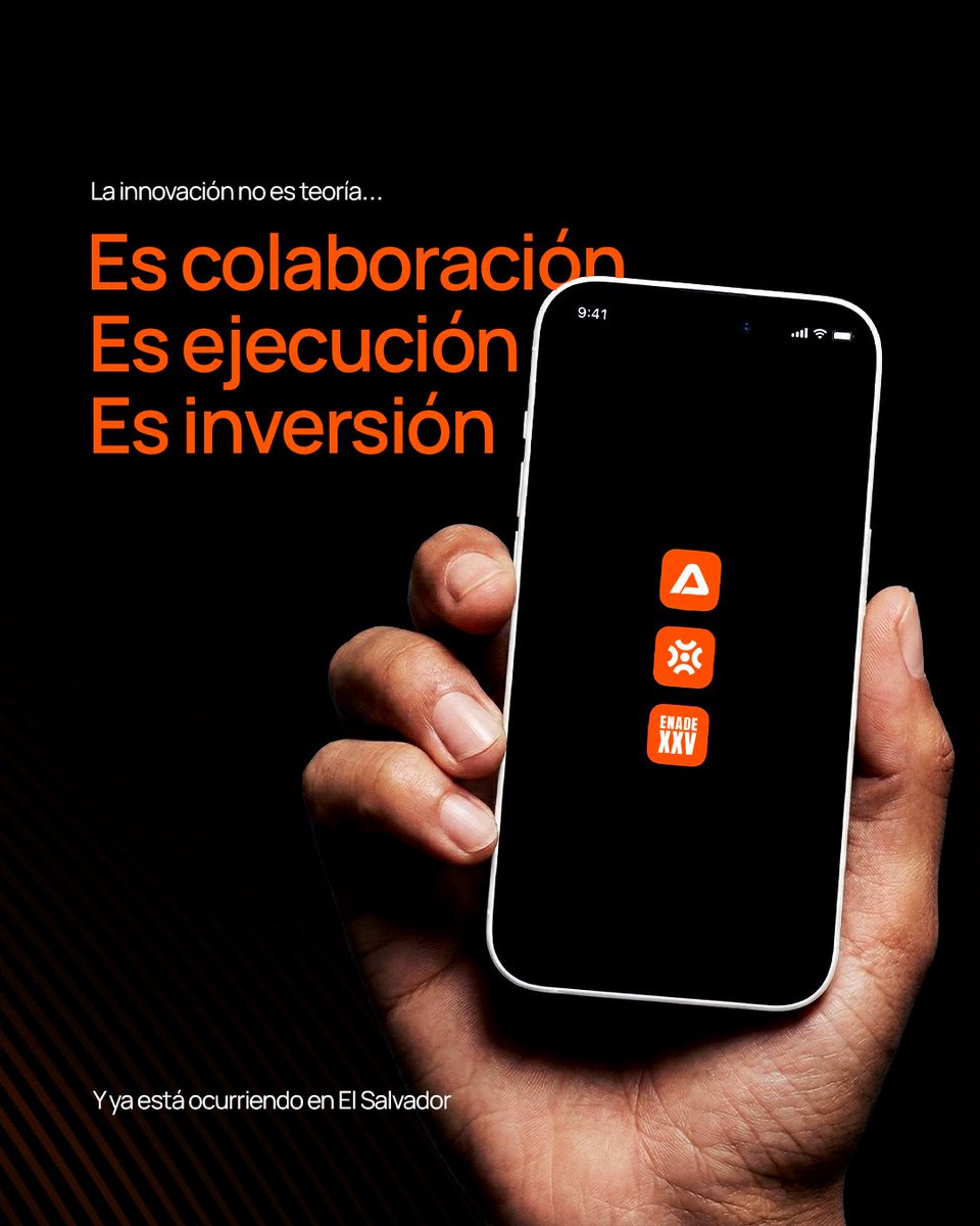 Corenest_SV's tweet photo. En el escenario:
Enzo Bizzarro – @ASESUISA
Max Novoa – @PublimovilGT
Takashi Sugisawa – @DaviviendaSalv
El ecosistema ya está en marcha.
El Salvador está listo. 🇸🇻
#CoreNest #ENADE #Innovation https://t.co/mwW3BFtyCF