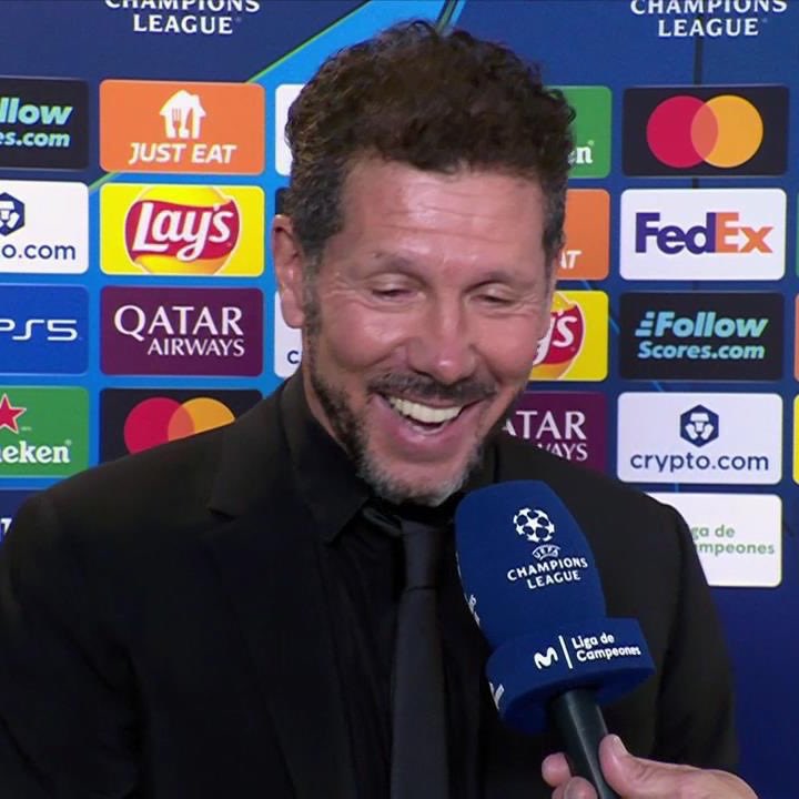 AtletiPrince's tweet photo. Diego Simeone in his post match interview got asked about Flick’s remarks:

Simeone: “Ah, Hansi Flick complains about the pitch, the referee, the grass… but when you’re a bad dancer, even your own balls become a problem. (Laughs)” https://t.co/tfghylerAA