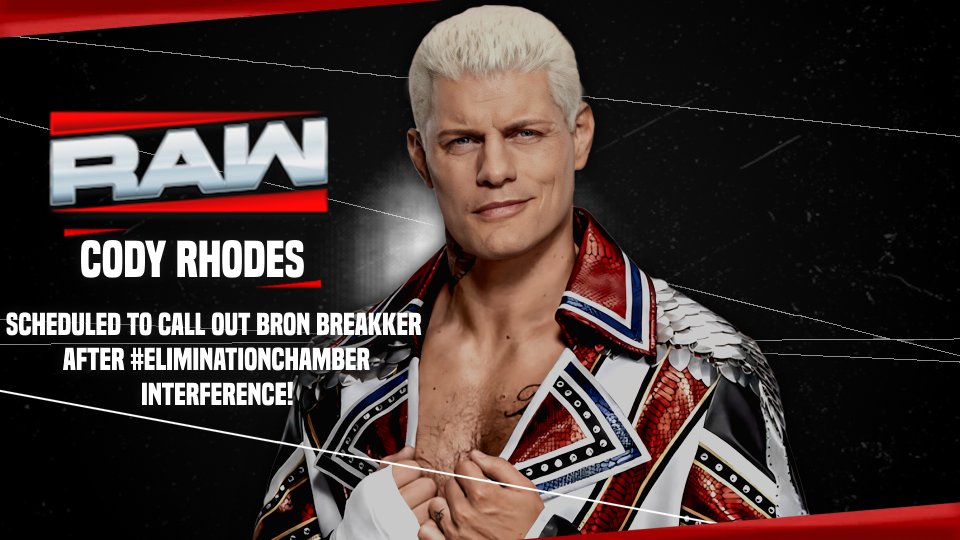 jva_universe's tweet image. "The American Nightmare" Cody Rhodes returns to #WWERaw for the first time since #EliminationChamber and he has some words for Bron Breakker about how things went down at said PLE &amp;amp; WWE Women's Champion Jade Cargill after surviving the Chamber goes one on one with Giulia!