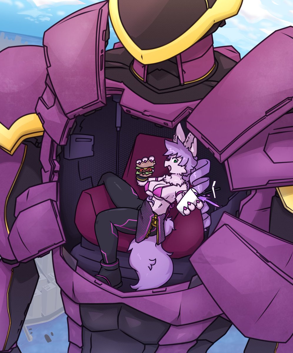 InklessBrush's tweet photo. cleaning a mech is HARD https://t.co/7APsmkN4BY