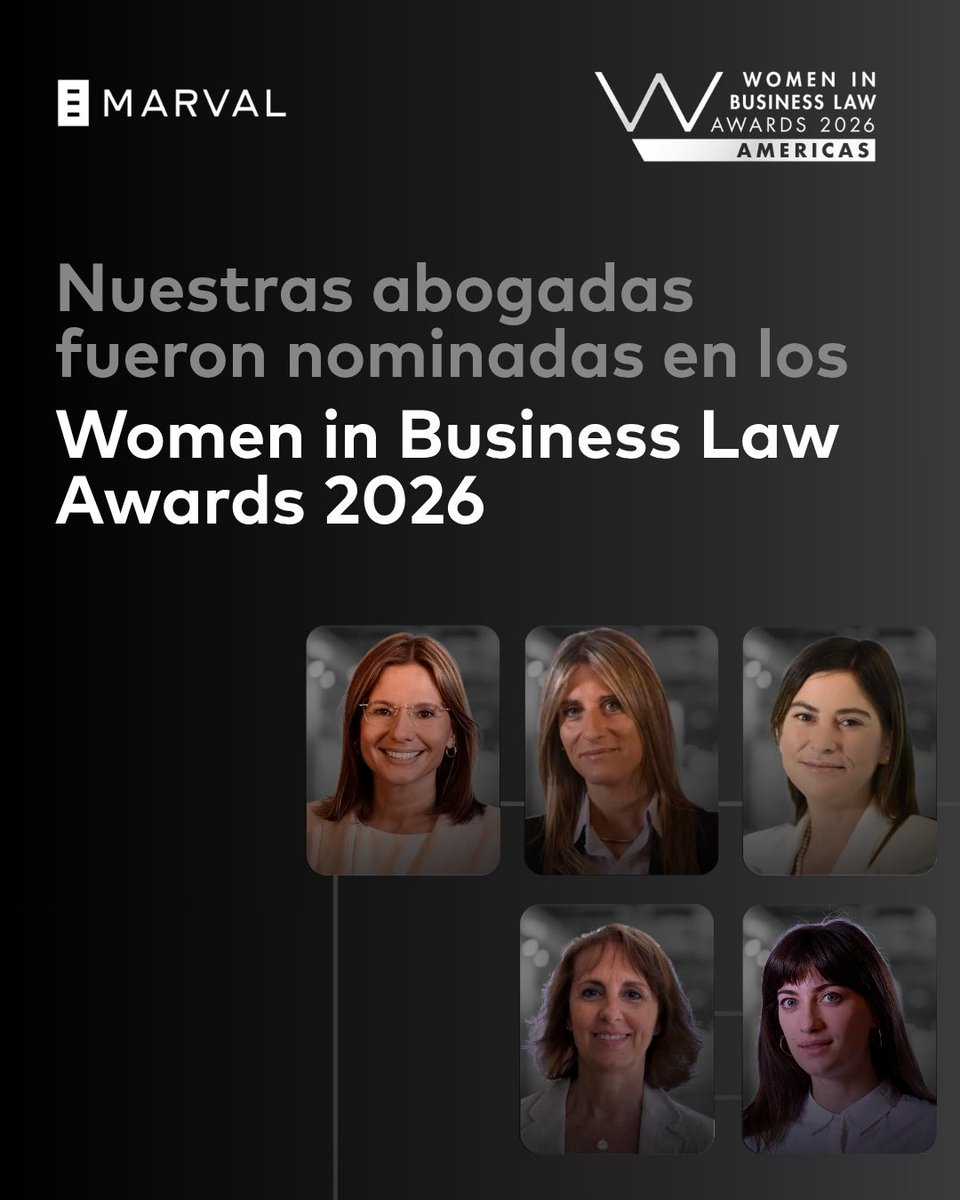 marvalofarrell's tweet image. #Shortlisted - Women in Business Law Awards 2026💫

Nos enorgullece compartir que, tanto Marval como profesionales de nuestra firma, fueron nominadas en distintas categorías de los Women in Business Law Awards 2026, organizados por Legal Benchmarking Group junto a The Lawyer.
