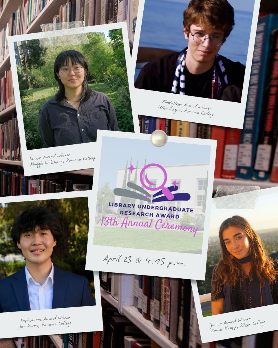 honnoldlibrary's tweet image. Join us in honoring the winners of the 13th Annual Library Undergraduate Research Award on Thursday, April 23! During the ceremony, you’ll have the chance to hear about and be inspired by the quality #student #research taking place right here in the “City of Trees and PhDs”. All