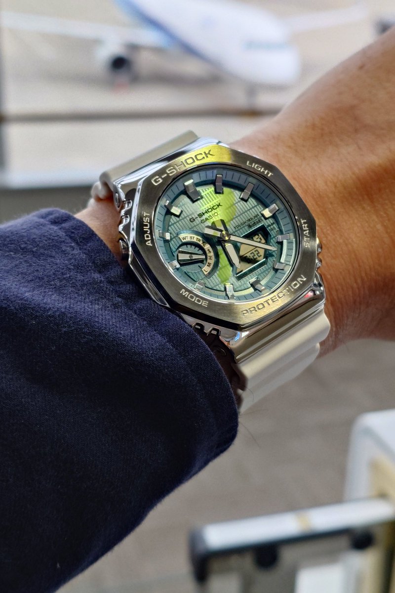 iorin___5's tweet image. 仙台空港にチェックインしてます🛩️
これから西の方へ出発です。
出張じゃないですw
平日旅行行ってきます👍
アイスブルーとと共に🩵
#CASIO　#Gショック　#GSHOCK