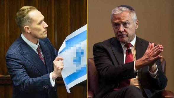 JUcieklak's tweet photo. ❗️Żaden ambasador nie ma prawa decydować, co możemy mówić i co robić we własnym kraju, we własnym parlamencie❗️

☠️Izrael dokonuje mordów w całej Palestynie. 
☠️Izrael przeprowadza eksterminację całej ludności cywilnej, w tym kobiet i dzieci. 
☠️Izrael to III Rzesza XXI wieku. https://t.co/BLz9nfhQkH