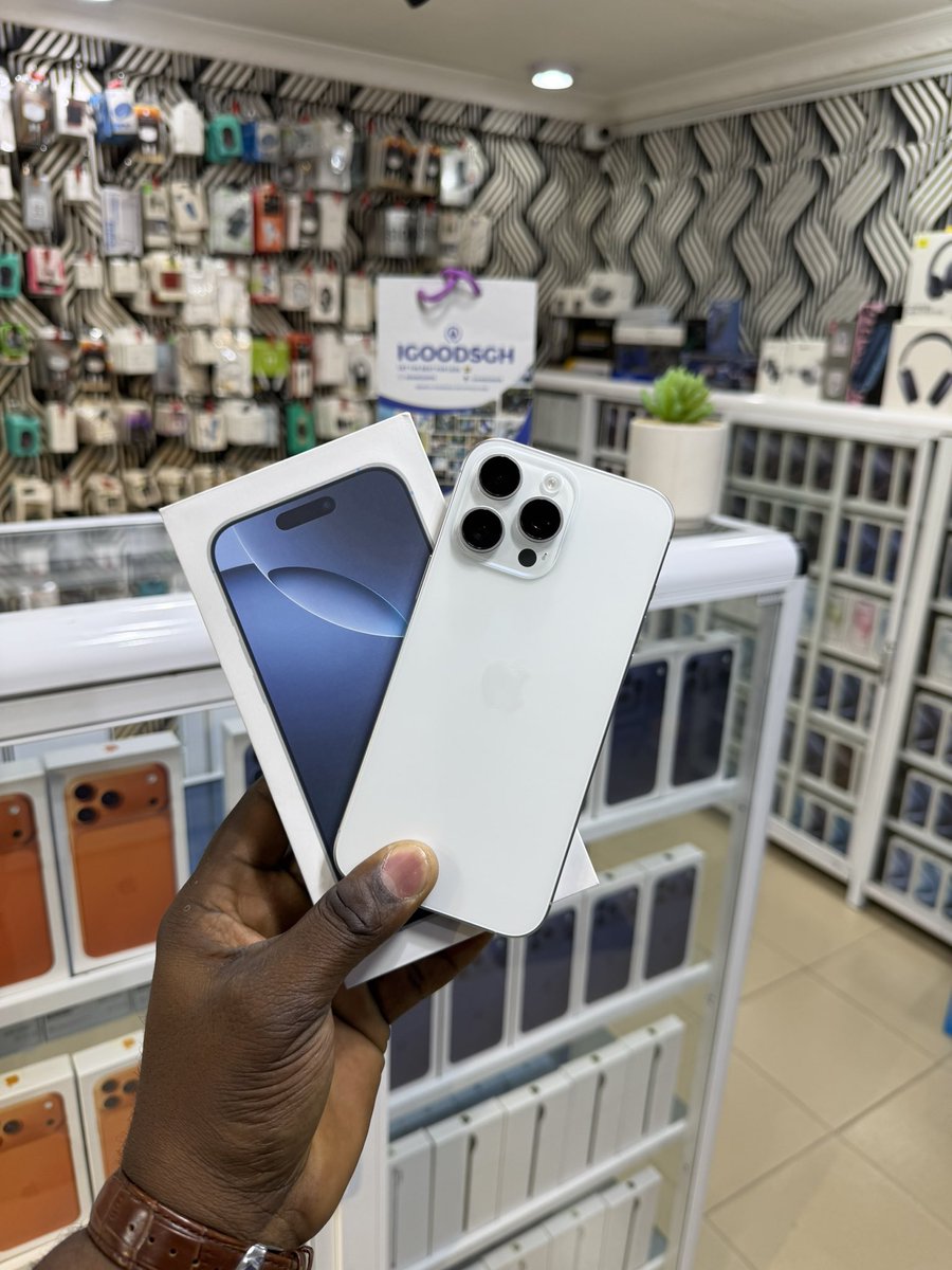 igoodsghana's tweet image. Falaa Deal

iPhone 16Pro Max 256Gb with Box and Cable
• Physical Sim • Fully Unlocked
• Battery Health: 98% CC; 290
• Literally New • Certified

🔥 Price: GHS 10,899Ghc ONLY

📞 Call/WhatsApp: 0209522979
📍 Location: Dansoman B. Opoku
🗺️ Search “Igoodsgh” on Google Maps