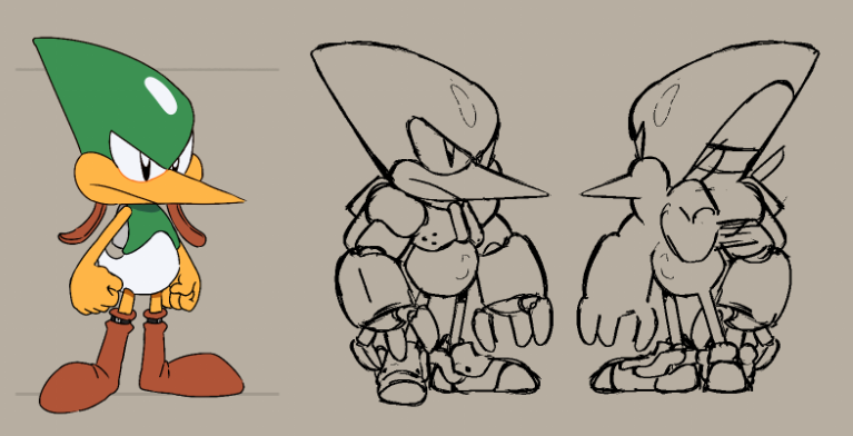 SUPER_MA5TER's tweet image. Here is a design of Battle Kukku XVI (a.k.a Speedy) by @PPDPPL_art. This character's only appearance was in Tails' Adventure for the SEGA Game Gear. 
(I thought I had lost this picture forever!)

If Speedy returns to the Sonic series, I hope he looks like this!