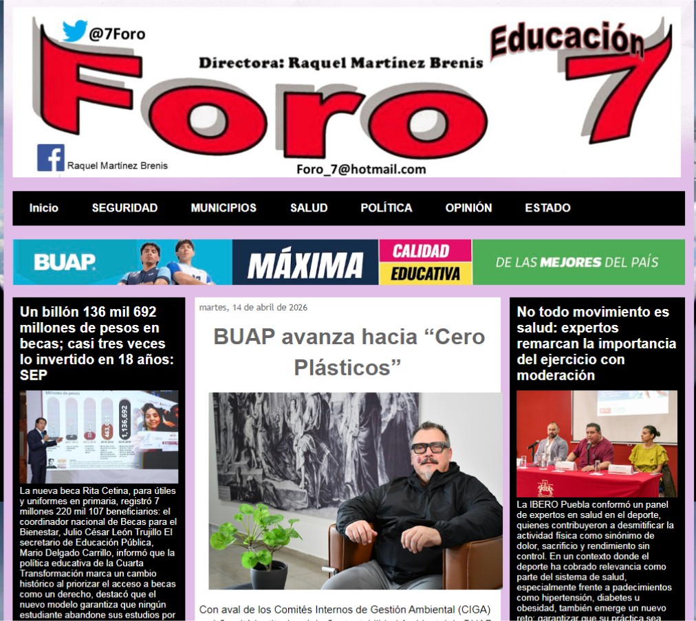 BUAP avanza hacia “Cero Plásticos”
foro7enlaeducacion.blogspot.com/2026/04/buap-a…