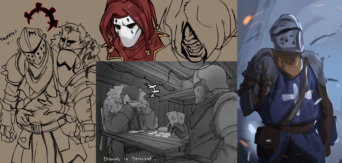 worthlix's tweet image. doodling #darkestdungeon