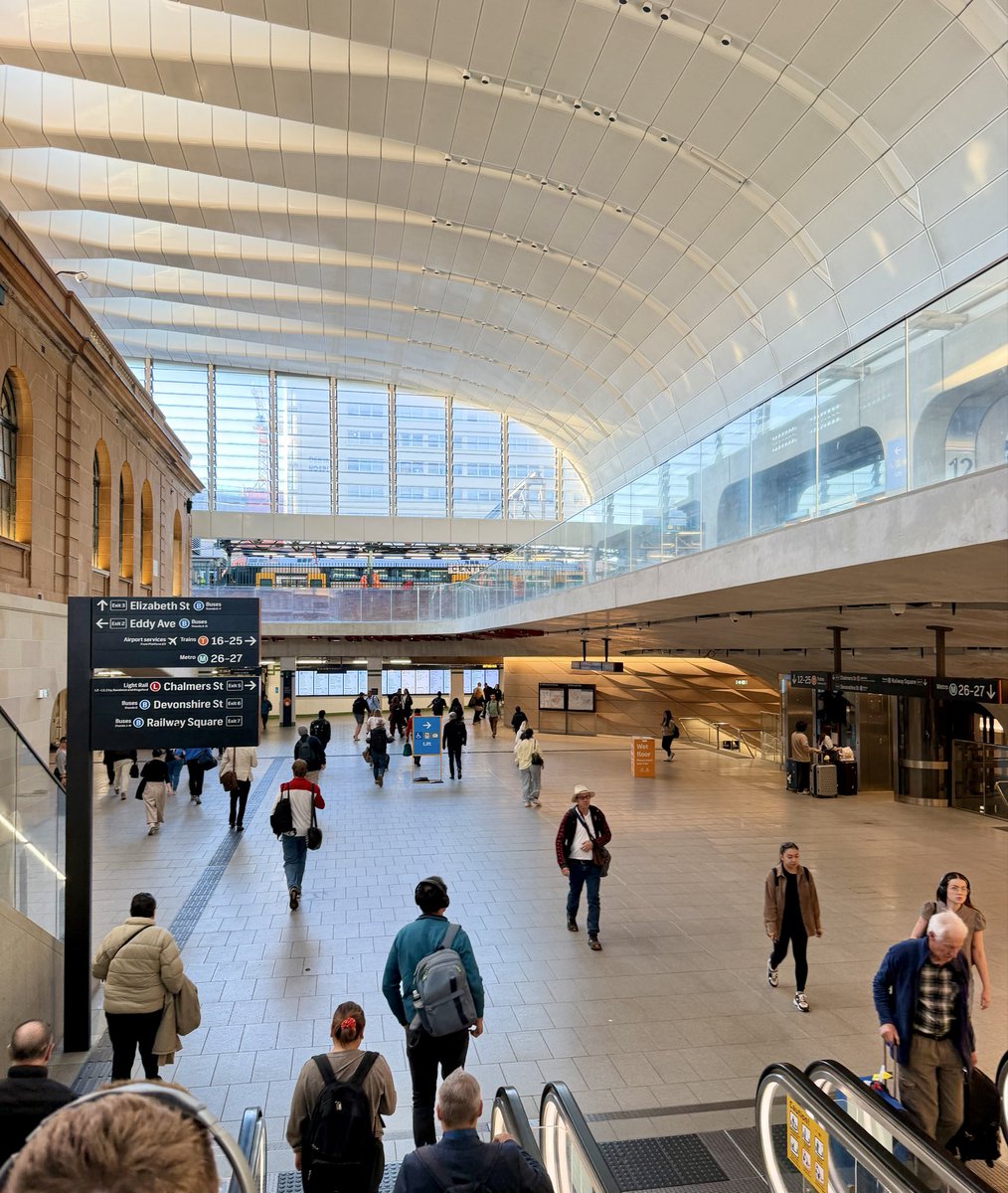 Sydney’s Central Station, a harmonious fusion of modern and heritage architecture.