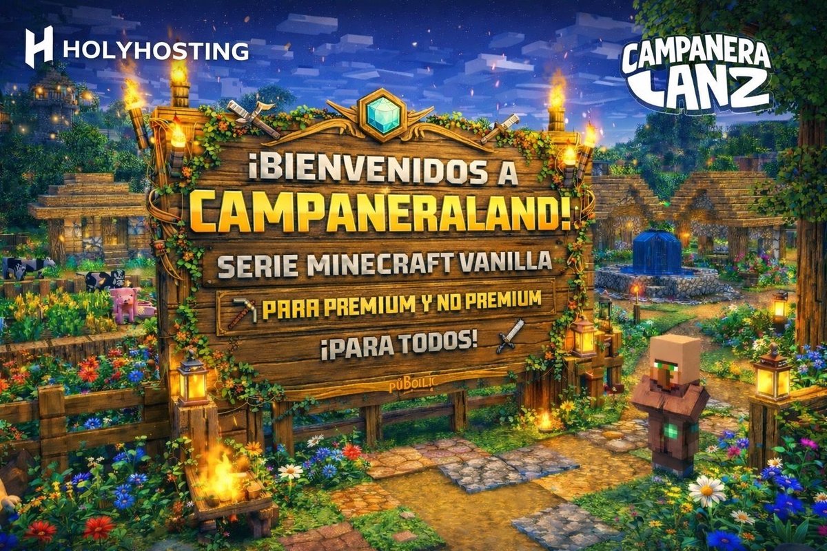 CAMPANERALAND's tweet photo. Únete al Discord https://t.co/SGFJljxwaT y podras unirte serie  vanilla  gracias nuestro sponsor favorito @HolyHosting   y a nuestro compañero
@NotCalletano 

por traer un server https://t.co/xVbfjMABpl