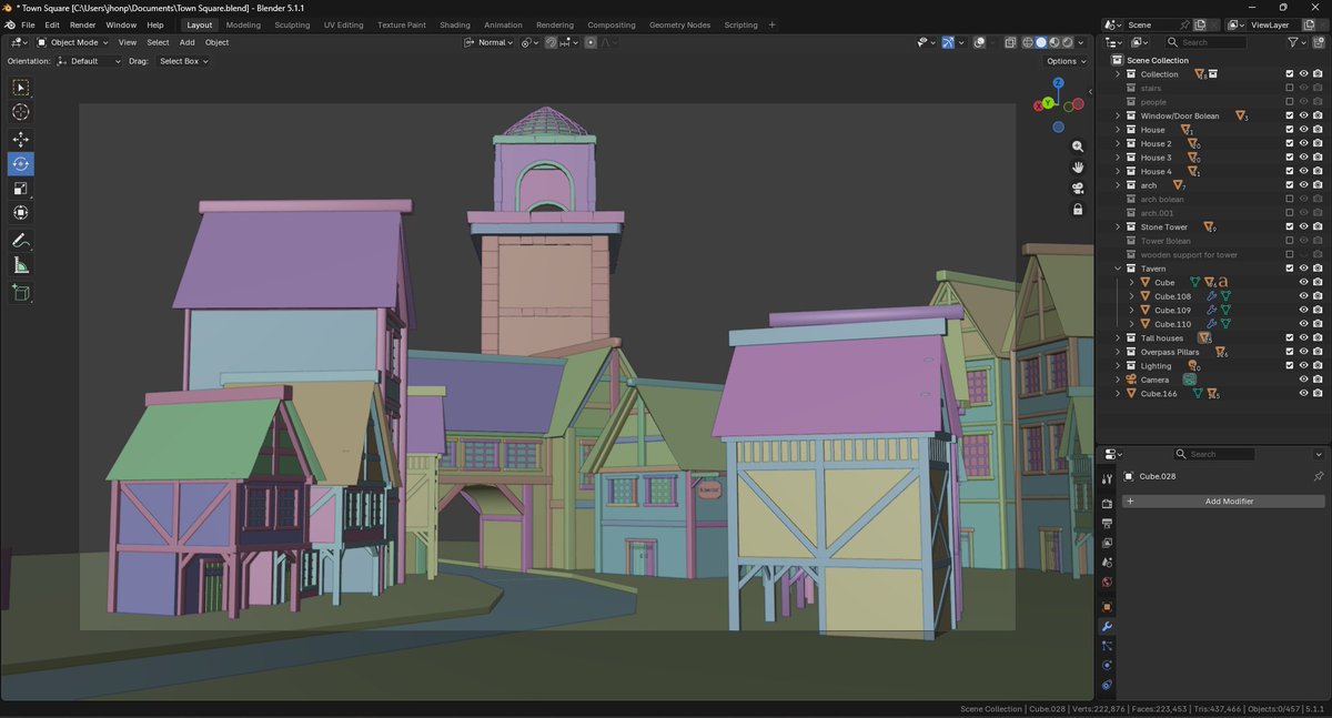 MJPaul01's tweet image. My new project, a medieval town-thing? 

This took me a week, I learned so much from this project, I tested so many things, some worked out! some didn't. My goal is to become a 3D Game Environment Artist, or Environment Artist in general.

#Blender #3DModeling #3DEnvironment