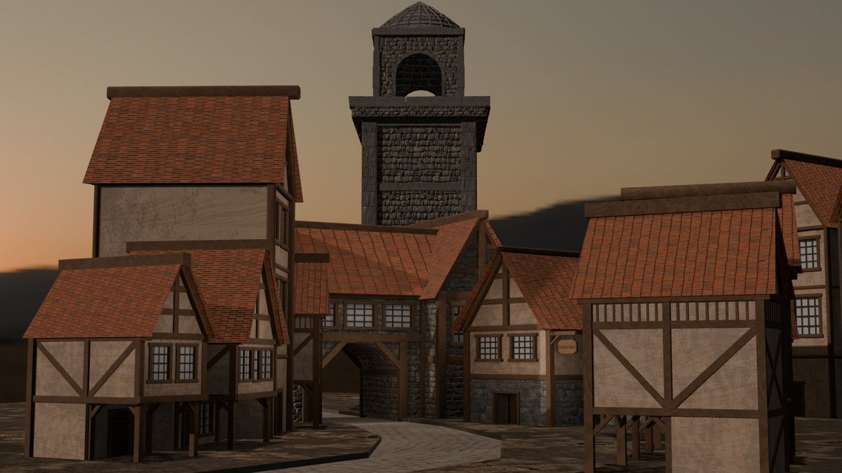 MJPaul01's tweet image. My new project, a medieval town-thing? 

This took me a week, I learned so much from this project, I tested so many things, some worked out! some didn't. My goal is to become a 3D Game Environment Artist, or Environment Artist in general.

#Blender #3DModeling #3DEnvironment