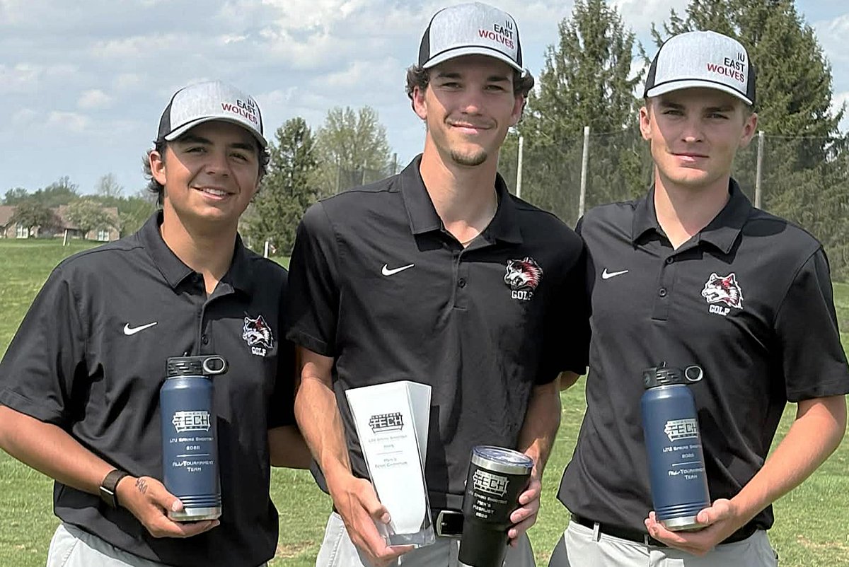 iueredwolves's tweet photo. Three Red Wolves make all-tournament team as the IU East men's golf team wins LTU Shootout on April 14 ... https://t.co/7YvV6dOfSd https://t.co/Uh30HnikmC