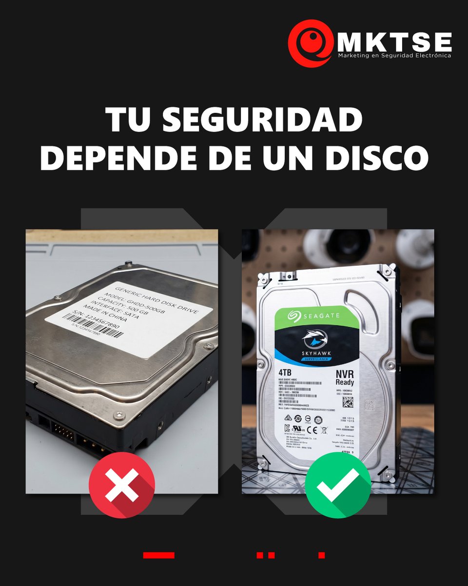 mktense's tweet photo. Ahorrar $500 pesos en el disco duro es la forma más fácil de perder un cliente para siempre. 💿❌
Instala discos especializados para vigilancia (24/7). Lo barato sale caro cuando el cliente no tiene el video del incidente.
#CCTV #TechTips #MKTSE https://t.co/mUpFrSdhJY