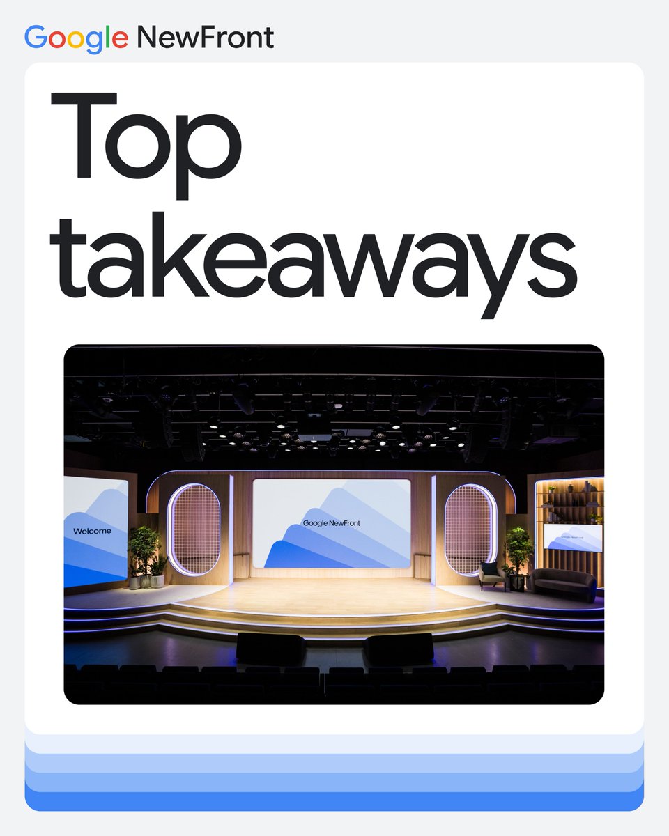 GMktgPlatform's tweet photo. Our best AI for your best ROI ⚡The #GoogleNewFront2026 highlights are here.

We’re supercharging Google Marketing Platform with the latest Gemini models to deliver:

✅ 𝗟𝗶𝘃𝗲 𝗦𝗽𝗼𝗿𝘁𝘀 𝗕𝗶𝗱𝗱𝗮𝗯𝗹𝗲 𝗦𝘂𝗶𝘁𝗲
✅ 𝗖𝗼𝗻𝗳𝗶𝗱𝗲𝗻𝘁𝗶𝗮𝗹 𝗣𝘂𝗯𝗹𝗶𝘀𝗵𝗲𝗿 𝗠𝗮𝘁𝗰𝗵
✅ 𝗔𝗱𝘀 𝗔𝗱𝘃𝗶𝘀𝗼𝗿

Didn’t catch the live stream? Check out the full keynote here → https://t.co/WVfAgFwXLn