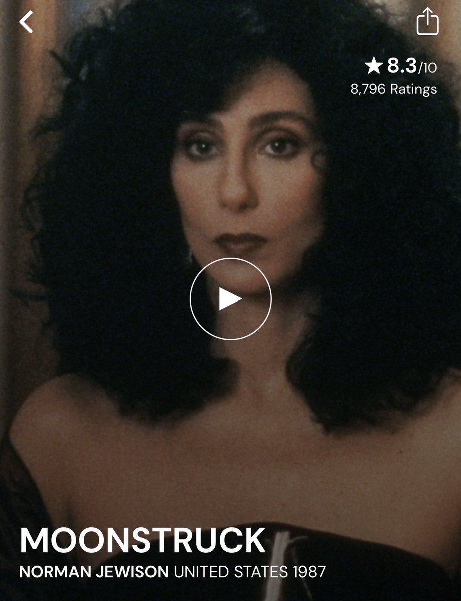 Barb_Drummond's tweet image. Missed this on release. Great #RomCom @Cher @NicholasCage #MustWatch @Mubi ⁦@life_horizontal⁩