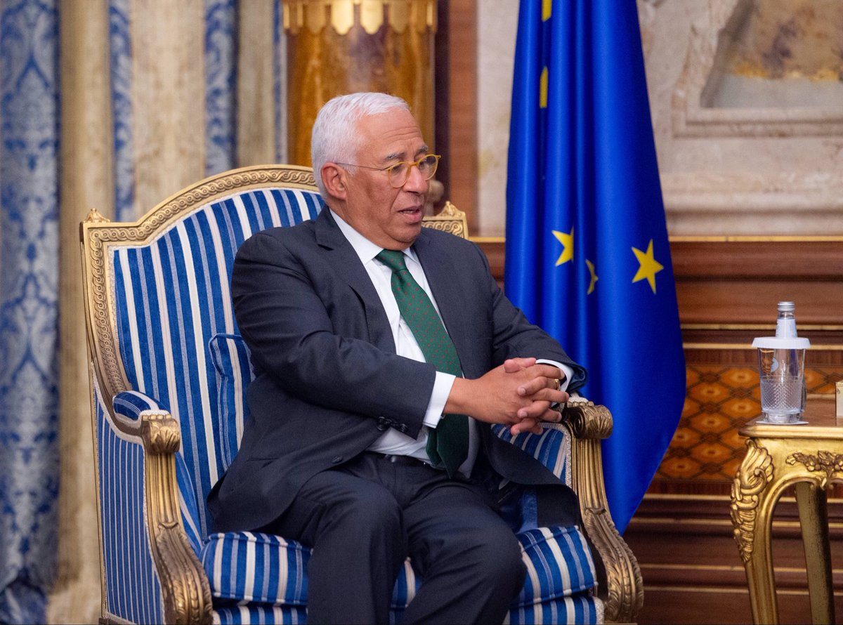 KSAmofaEN's tweet photo. HRH the Crown Prince meets with the President of the European Council. https://t.co/Y0R5IMCQUu