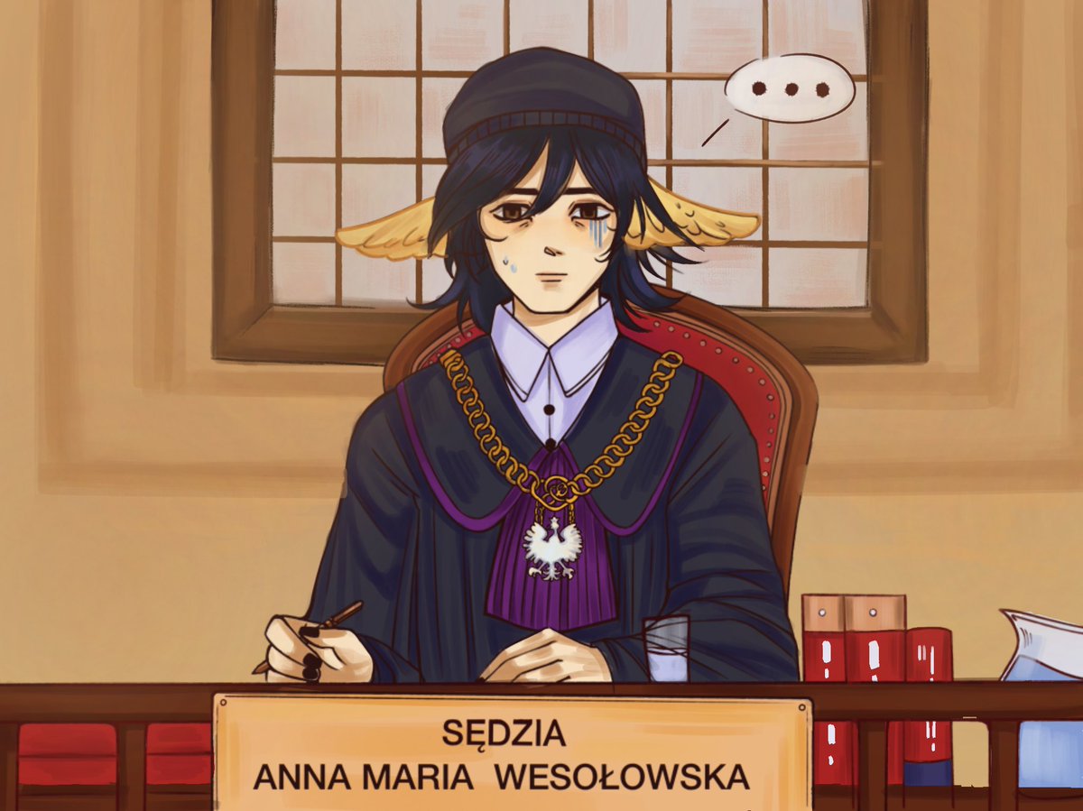 nouhare13's tweet image. This idea was stuck with me since the court day, but only lately I had occasion to finish it
Anyway, here’s judge Quackity as one of the famous polish judges from TV series “Sędzia Anna Maria Wesołowska”…….
#qsmpquackity #qsmppoland #qsmp2