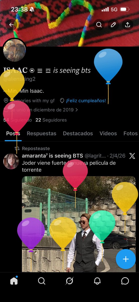 aliensking2's tweet photo. Felices 22, min isaac. 
que este año se te cumplan las metas. https://t.co/cTDMo6tvcZ