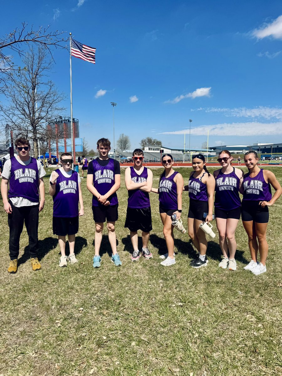 blairunified's tweet photo. Blair UTF SHOWING UP TODAY💪🏽🔥 Great day @PCSD_Activities for track, friends and SUN☀️☀️☀️ https://t.co/OJosVyC6vW