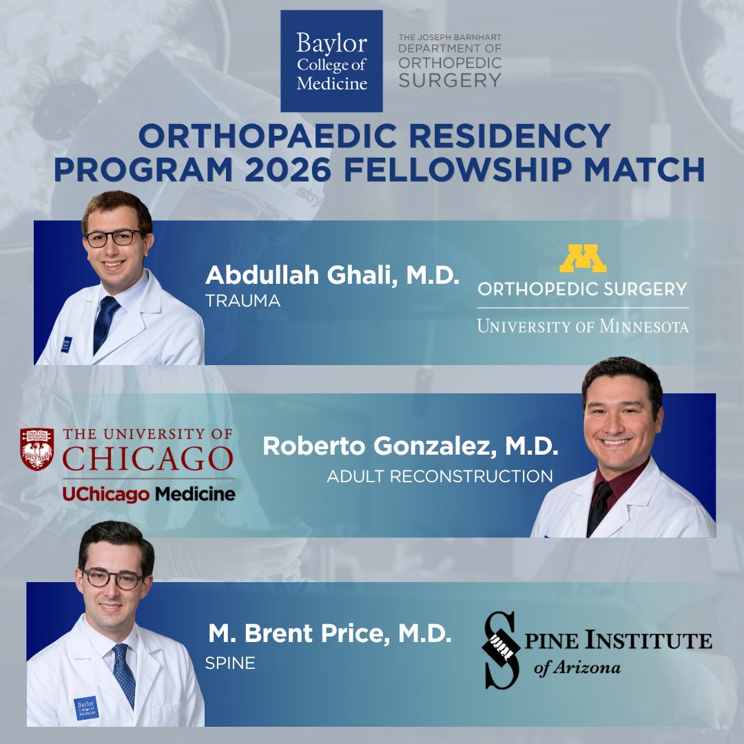 Baylor Medicine Orthopedics & Sports Medicine tweet media