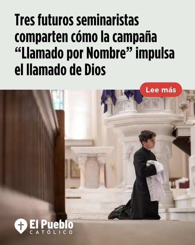 ¿Hay en tu corazón el nombre de un joven que podría ser sacerdote? 🙏

Las historias de Francisco, Jeremy y David nos recuerdan que el llamado de Dios muchas veces comienza con una invitación sencilla, pero llena de fe.. ¡La campaña ya comenzó!

elpueblocatolico.org/tres-futuros-s…
