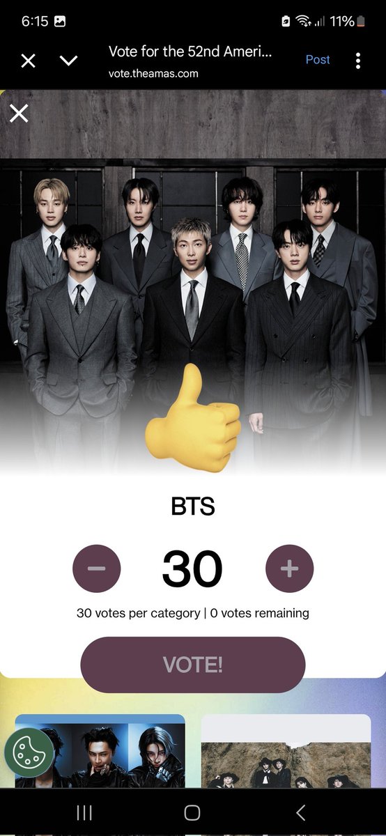 kookiies97_'s tweet photo. @winnttaebear VOTE BTS IN ARTIST OF THE YEAR
VOTE SWIM IN SONG OF THE SUMMER
VOTE BTS IN BEST MALE K-POP ARTIST
#VoteForBTSonAMAs https://t.co/MX0RiKszd5