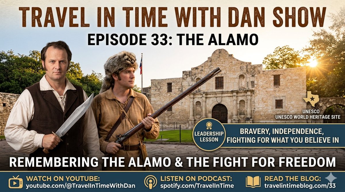 Why did 200 men stay to defend the Alamo against 2,000? 🏯 In Episode 33 of Travel in Time with Dan, we explore San Antonio’s history, debunk the "secret tunnel" myths, and find the leadership lessons in the Texas Revolution.
granddaddyssecrets.com/travel-in-time…

#History #Travel #Leadership