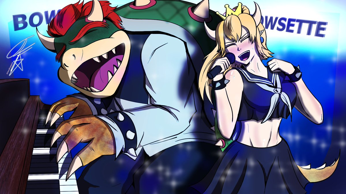 DevilFrankArts's tweet photo. Bowser and Bowsette, you can watch the full video of the process on my YouTube channel.
https://t.co/9q54XENb2g
#SuperMarioGalaxyPelícula #SuperMarioGalaxytheMovie #JackBlack #Hitmebabyonemoretime #fanart #digitaldraw #drawdigital https://t.co/LPGluVT498